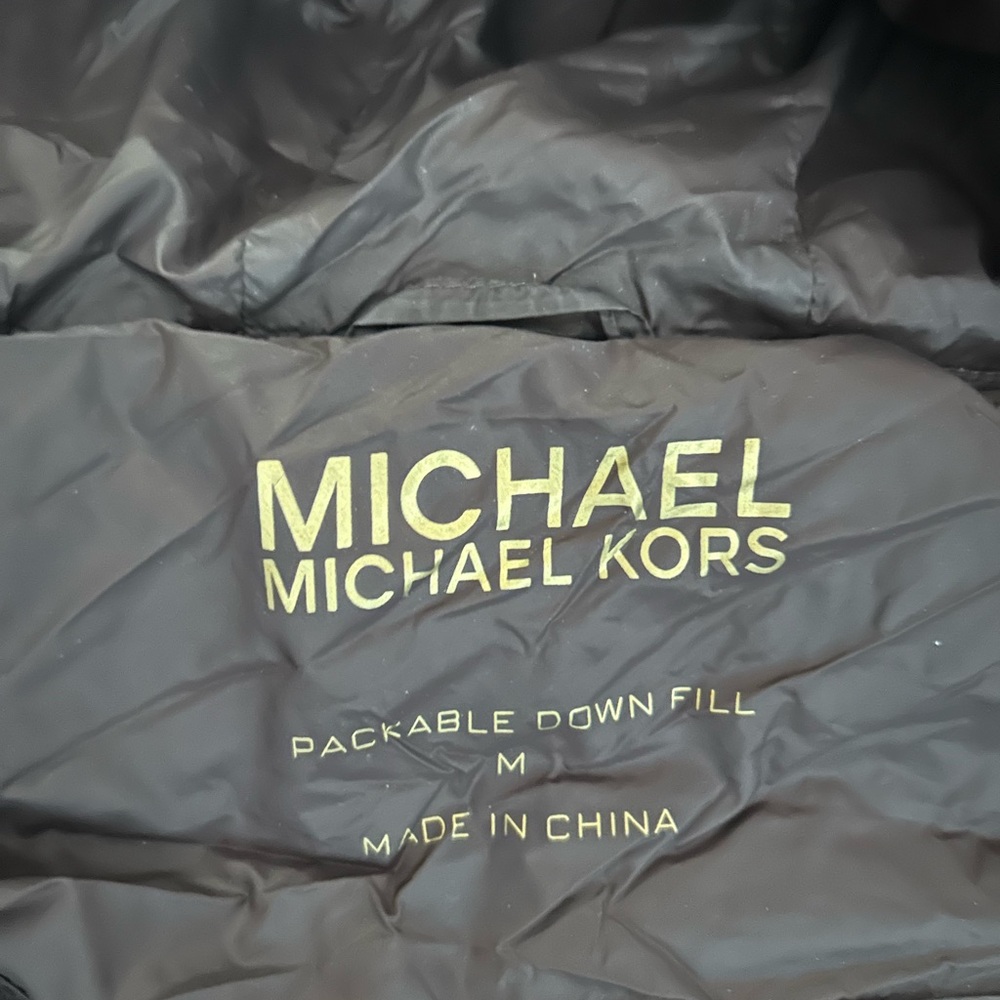 Michael Kors Dark Grey Quilted Puffer Coat - Picture 2 of 4